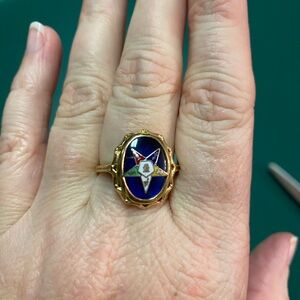 Blue eastern Star ring